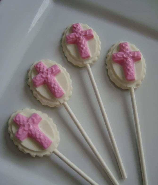Candy Molds N More Cross on Oval Lollipop Chocolate Candy Mold Religious 405 (405) - Image 2